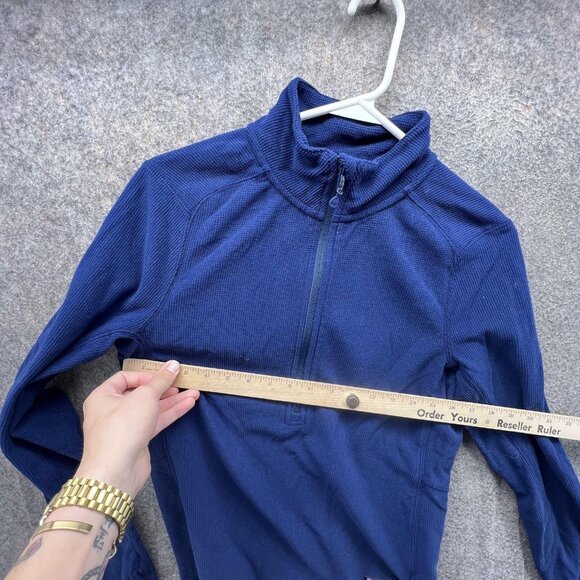 Vineyard Vines Pullover Mens Small Blue 1/4 Zip Waffle Knit Mock Neck Shirt Top - Picture 5 of 12